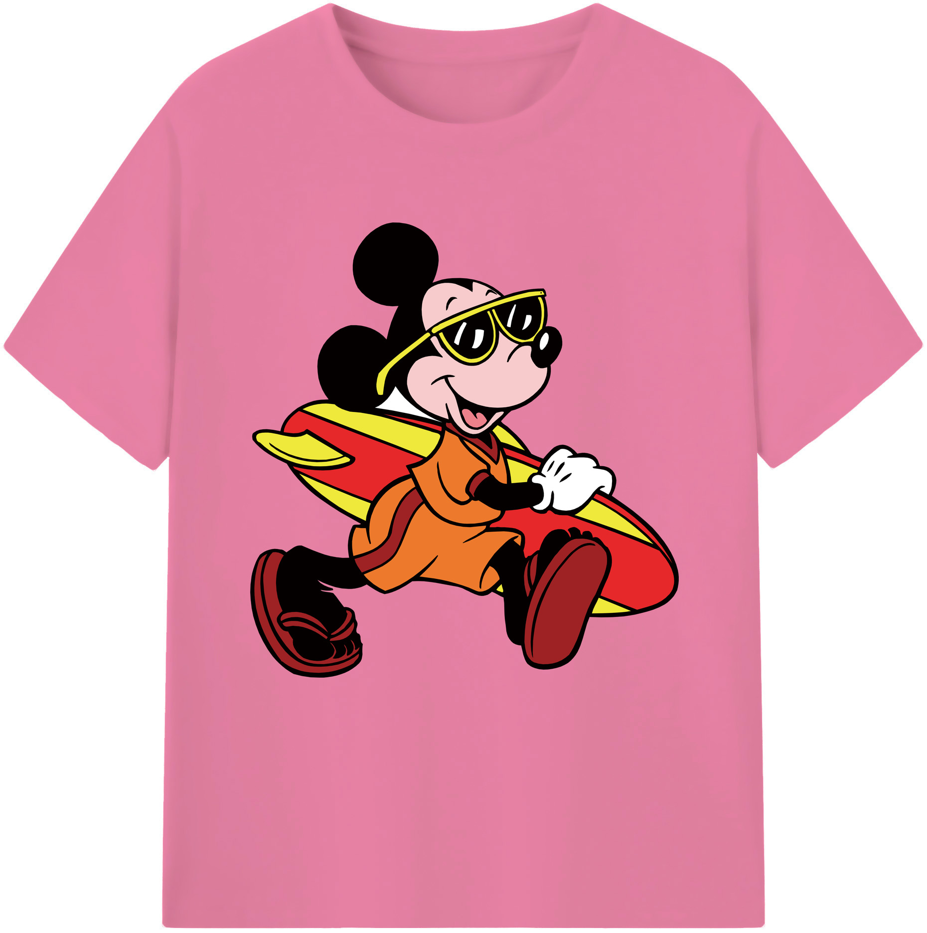（画像用） ミッキーマウス Mickey Mouse 綿100％半袖Tシャツ（フロントプリント）